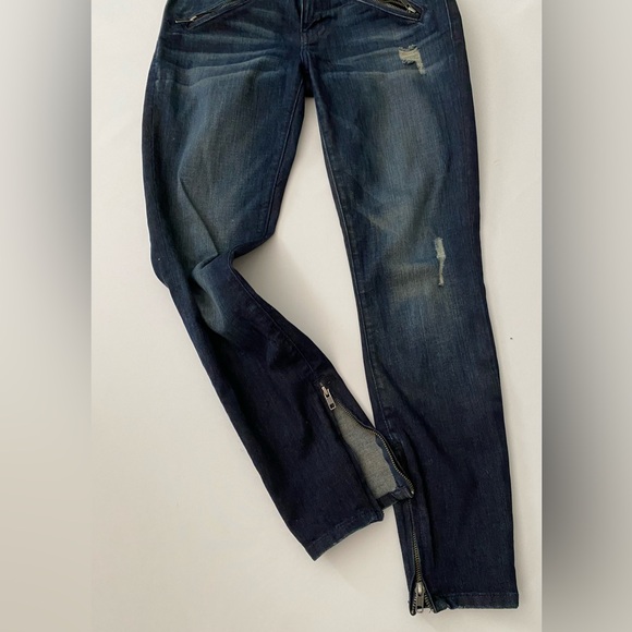 Current/Elliott Jeans Silverlake Zip Skinny Jeans in Sargent Destroy size 26 - Picture 11 of 13